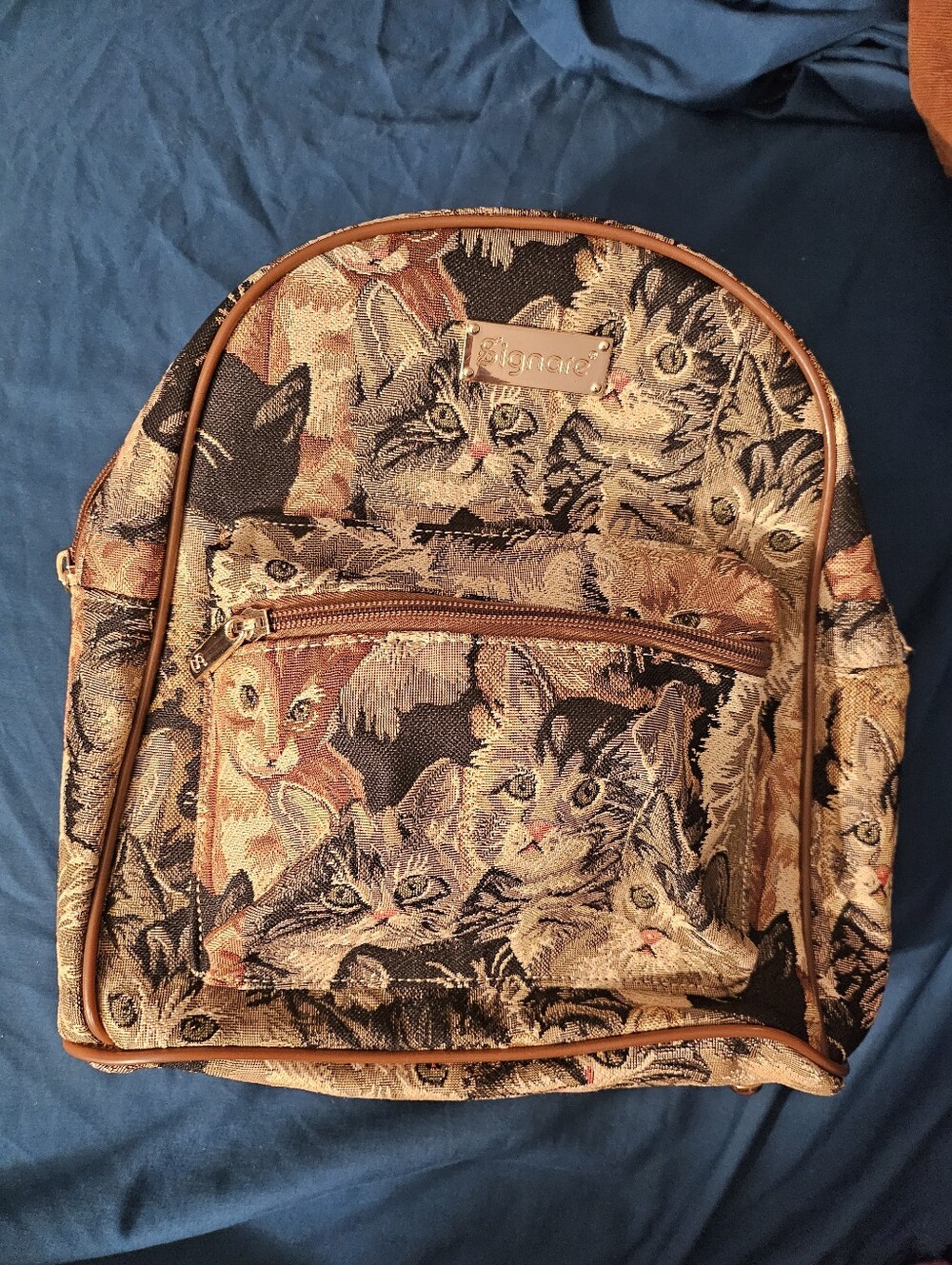 Signare Tapestry Cat Mini Backpack Casual Rucksack